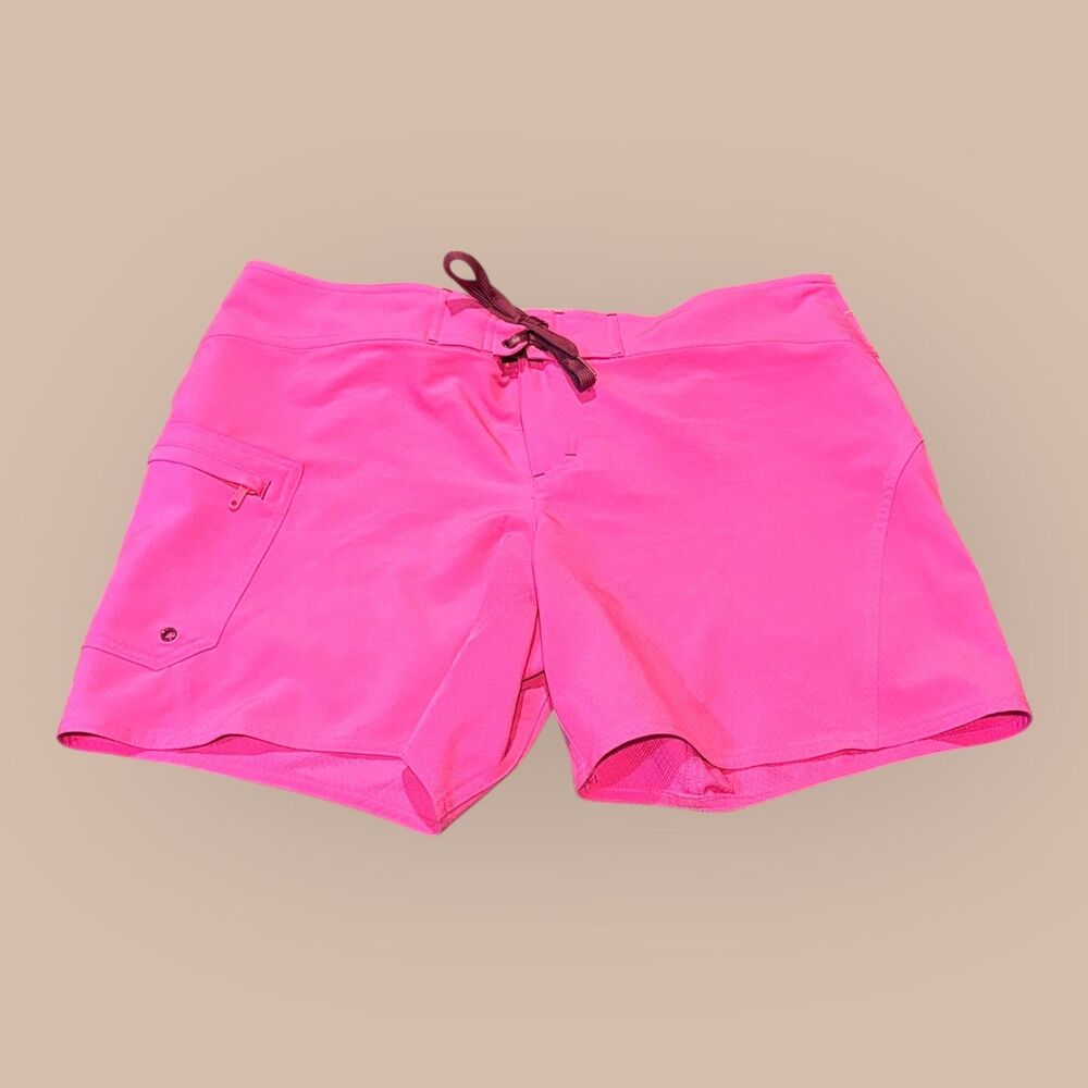 Athleta Shorts Womens 12 Pink Stretch Athletic Gym Training Mid-Rise Drawstring